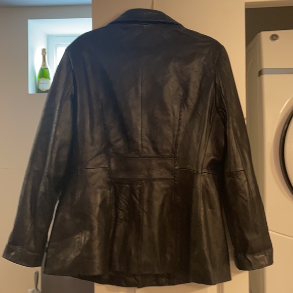 Avanti black leather blazer style jacket xl - Picture 6 of 6